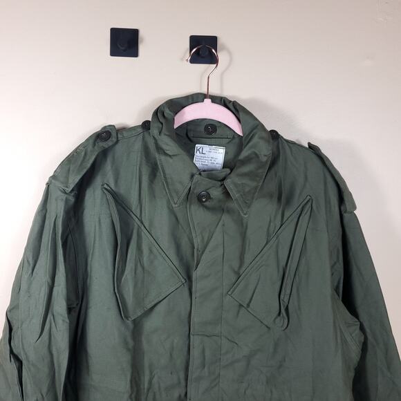 Vintage KL Army Surplus Green Cotton Utility Jacket Size M - Picture 2 of 11